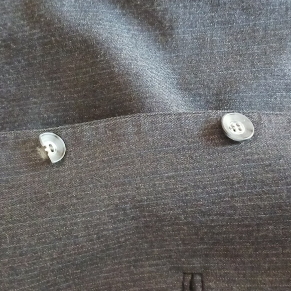 3 piece gray pin stripe suit 100% wool box 21 - Picture 6 of 12